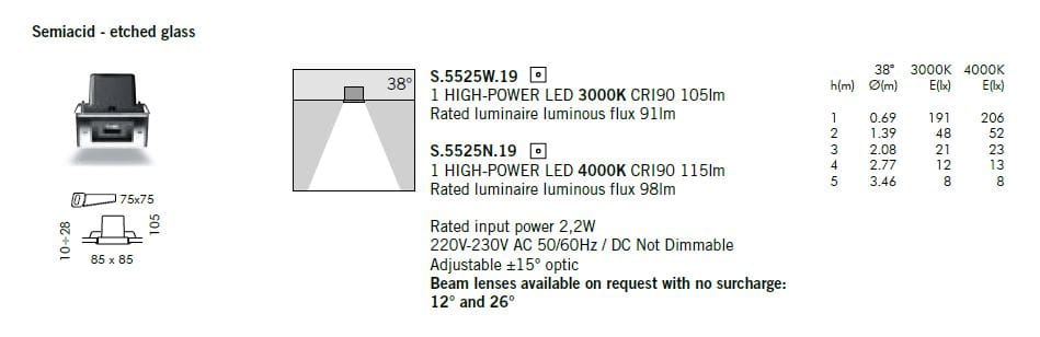 Квадратный утопленный прожектор SIMES ARCH-00025215 - Вид №1