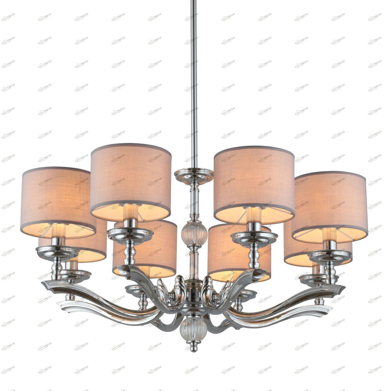 Подвесная люстра Omnilux Sovana OML-64603-08 серая OMNILUX ДИЗАЙНЕРСКИЕ, SOVANA 279953 Серый 