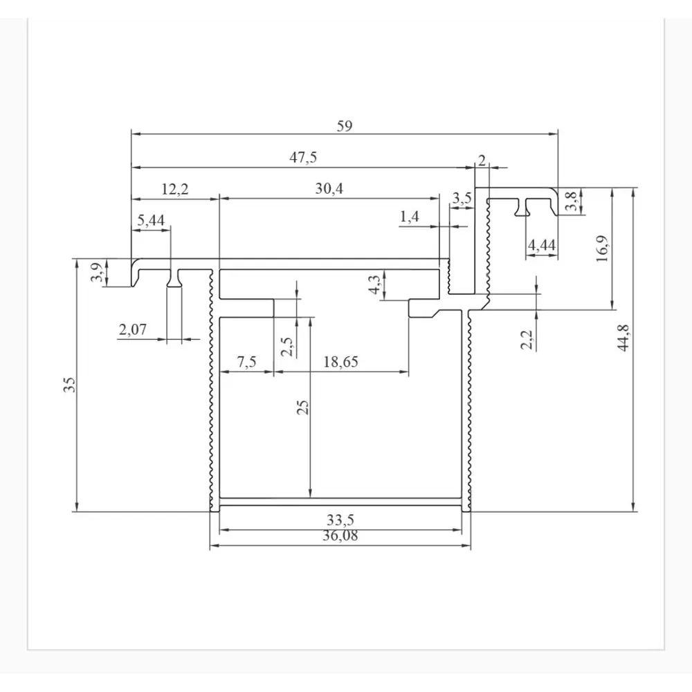 Комплект дверной коробки Invisible 2200x35x65 мм цвет серый (2.5 шт.) 86726343 STLM-2153788 Santreyd  - Вид №2