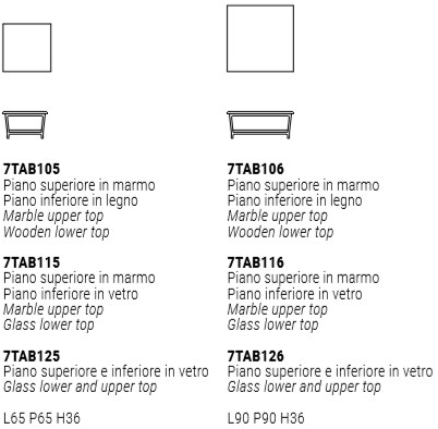 Marelli Низкий квадратный журнальный столик Tab sun-id-1461877 - Вид №7