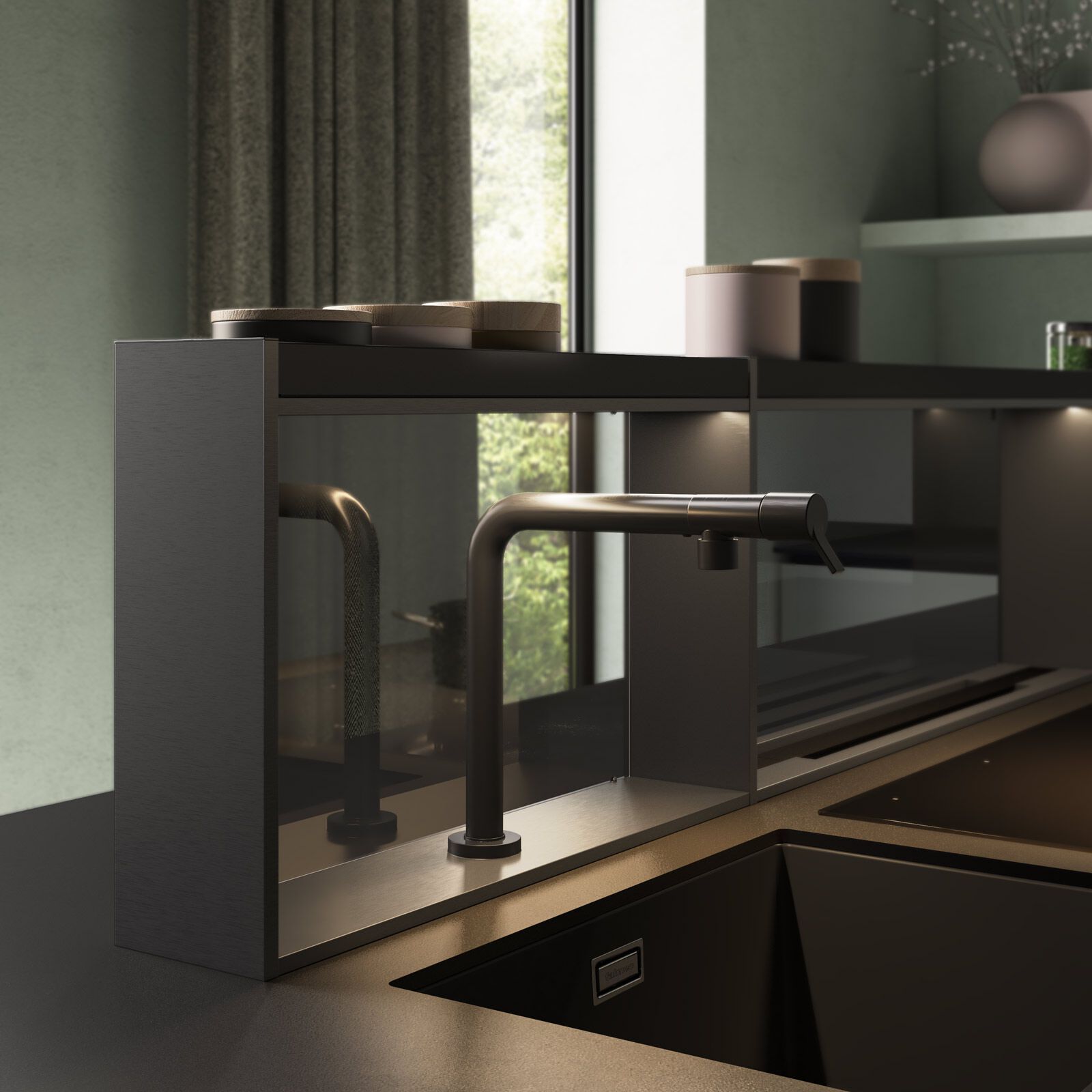 Алюминиевый вытяжной шкаф со встроенным освещением Falmec Elements ARCH-00015005 - Вид №3