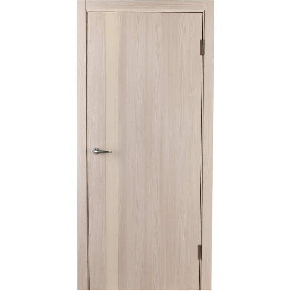 Дверь межкомнатная со стеклом Мирра 80x200 см Hardflex цвет ясень бора с замком и петлями 82672898 STLM-2044483 МАРИО РИОЛИ 