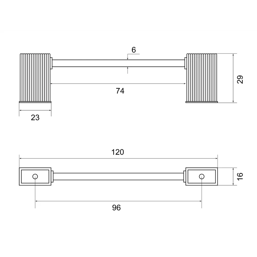 86899826 Ручка-скоба мебельная Amedeo ЦАМ 96 мм цвет старое серебро STLM-1009848 PALLADIUM  - Вид №2