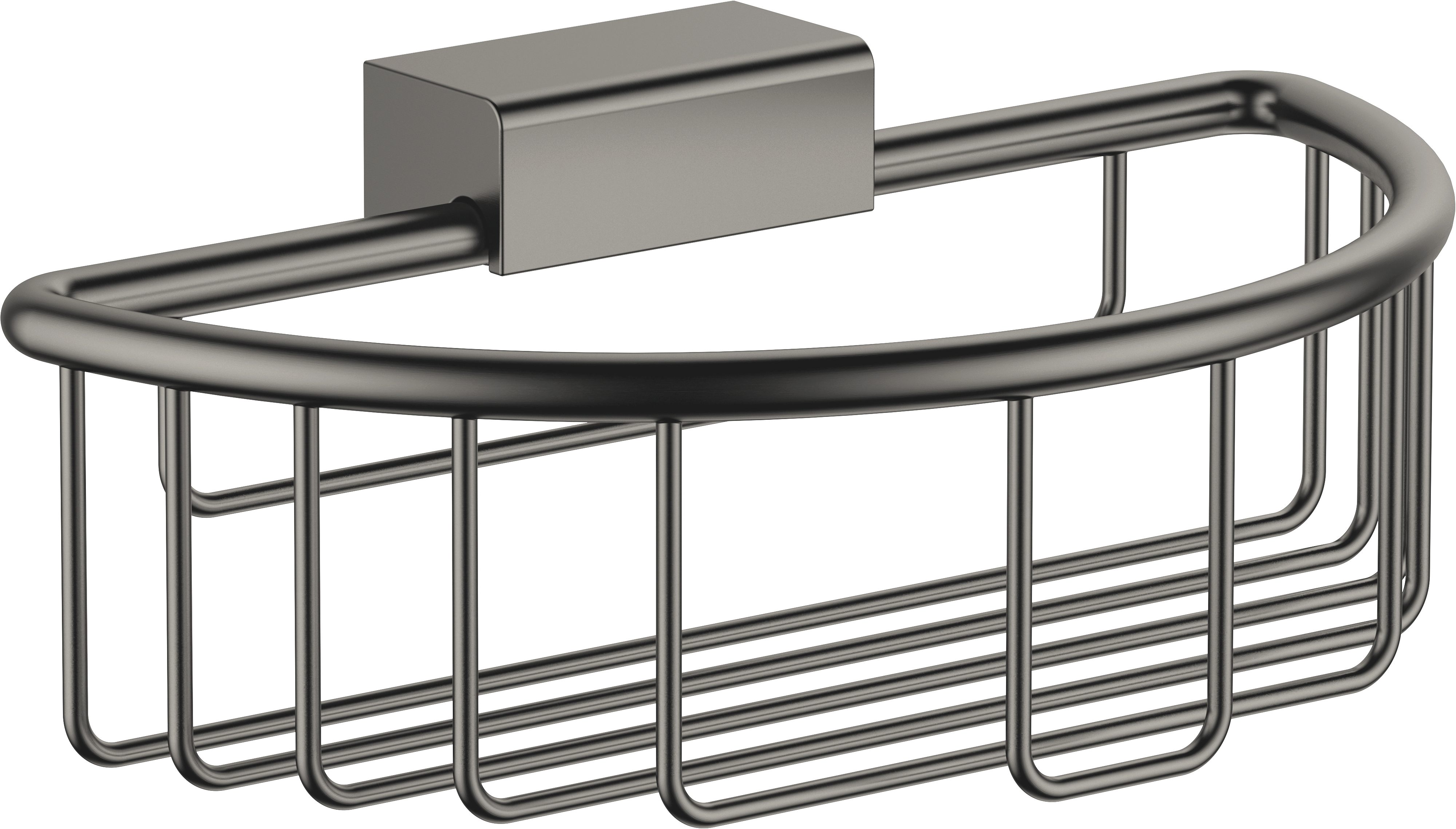 Душевая корзина для настенного монтажа - матовая темная платина