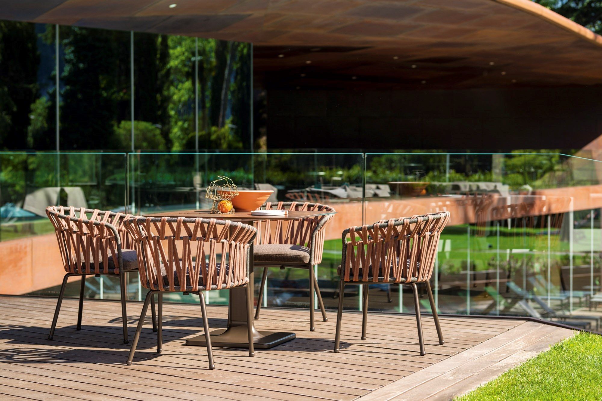 Алюминиевый стул с порошковым покрытием с подлокотниками Varaschin Emma Cross ARCH-00084415 - Вид №10