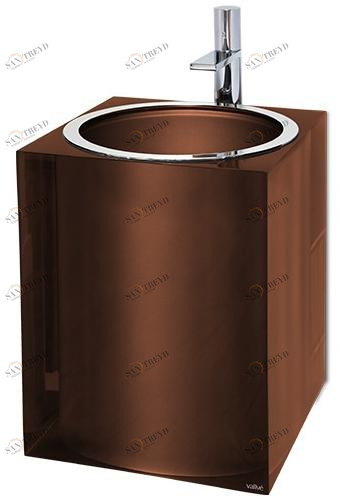 2608018 Подвесная раковина настенная овальная Vallvé Bronze gloss белая