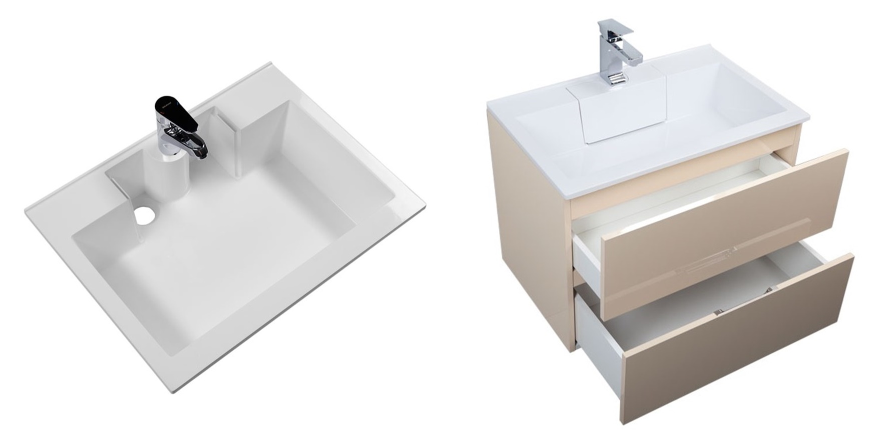 Комплект мебели Aquanet Алвита 70 бежевый 00184581 - Вид №4