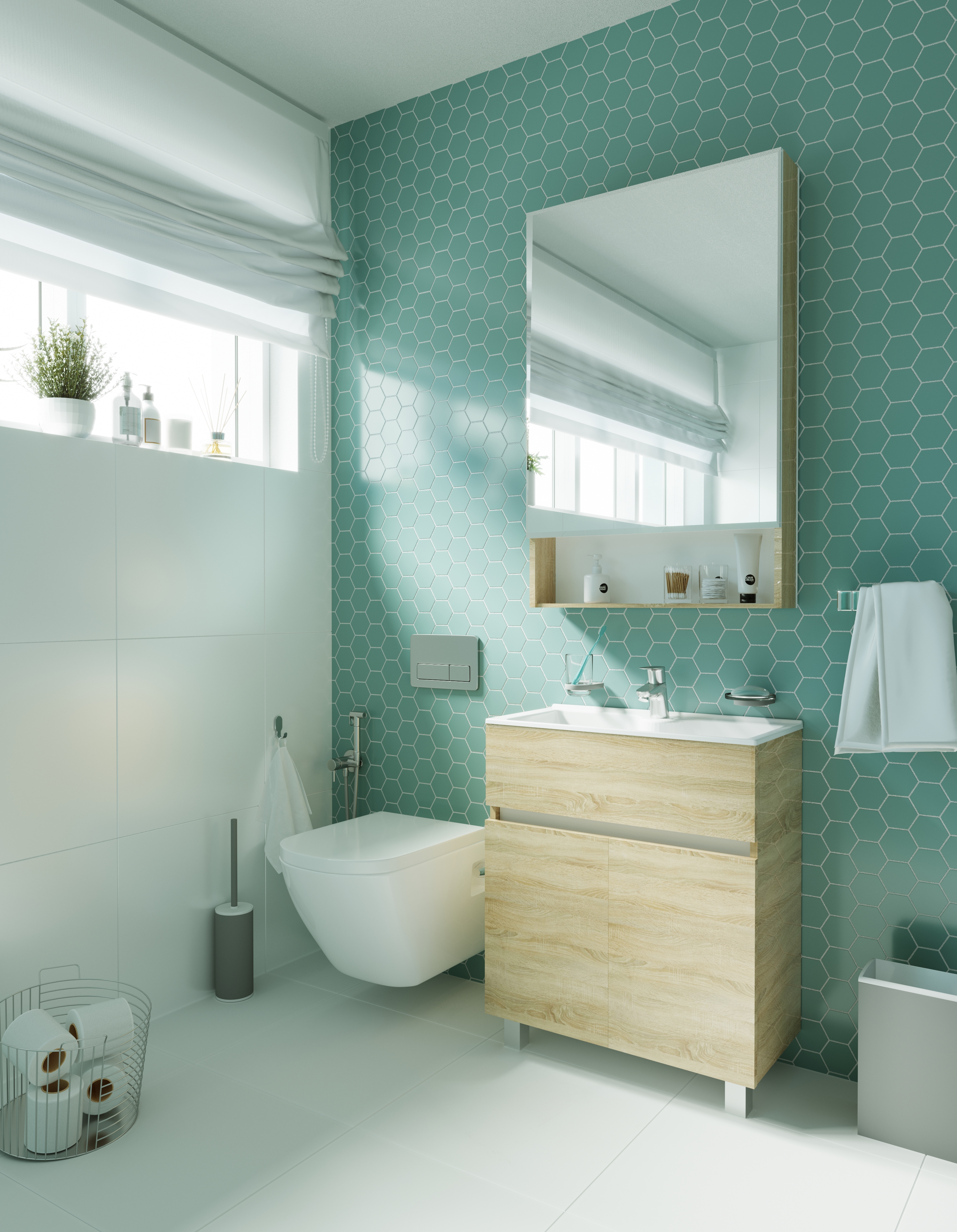 У83303 Тумба с раковиной Mira 60Н 2д. Дуб Сонома 1 Marka MIRA - Вид №2