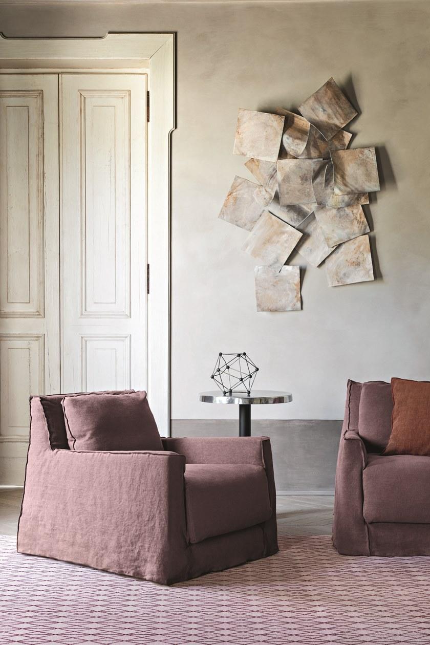 Gervasoni Кресло из ткани со съемным чехлом с подлокотниками Loll sun-id-1392409 - Вид №1