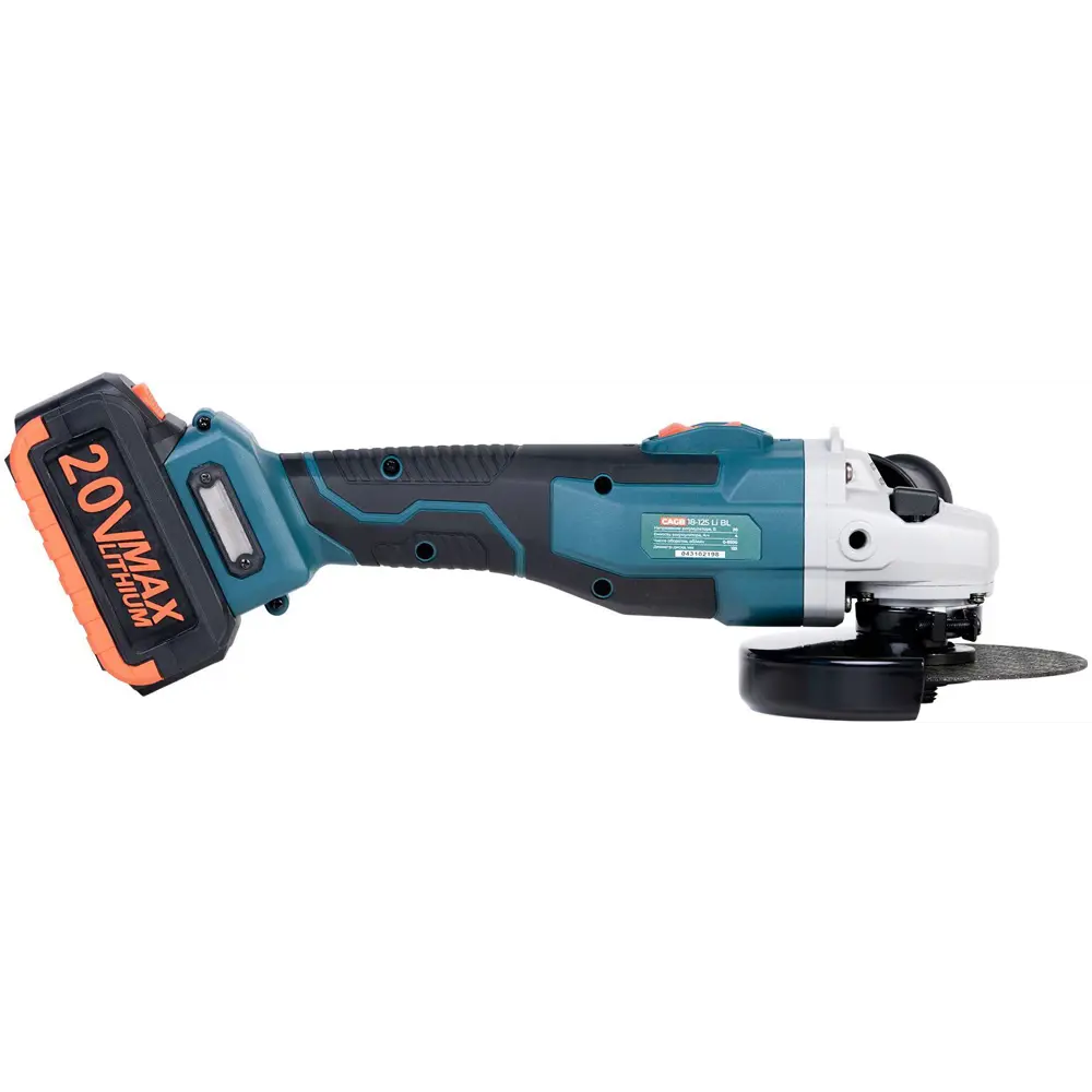 УШМ аккумуляторная бесщеточная Alteco CAGB 18-125 Li BL, 125 мм, 20 В Li-ion 1x4 Ач STLM-2094105 - Вид №3