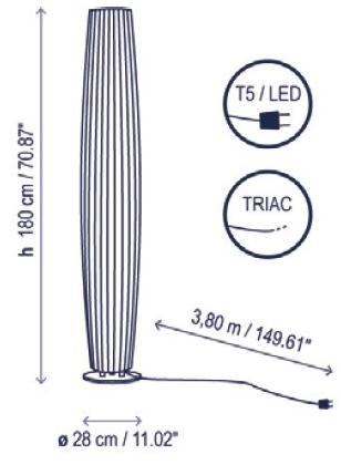 BOVER Торшер для улицы из полиэтилена Maxi sun-id-1477526 - Вид №3