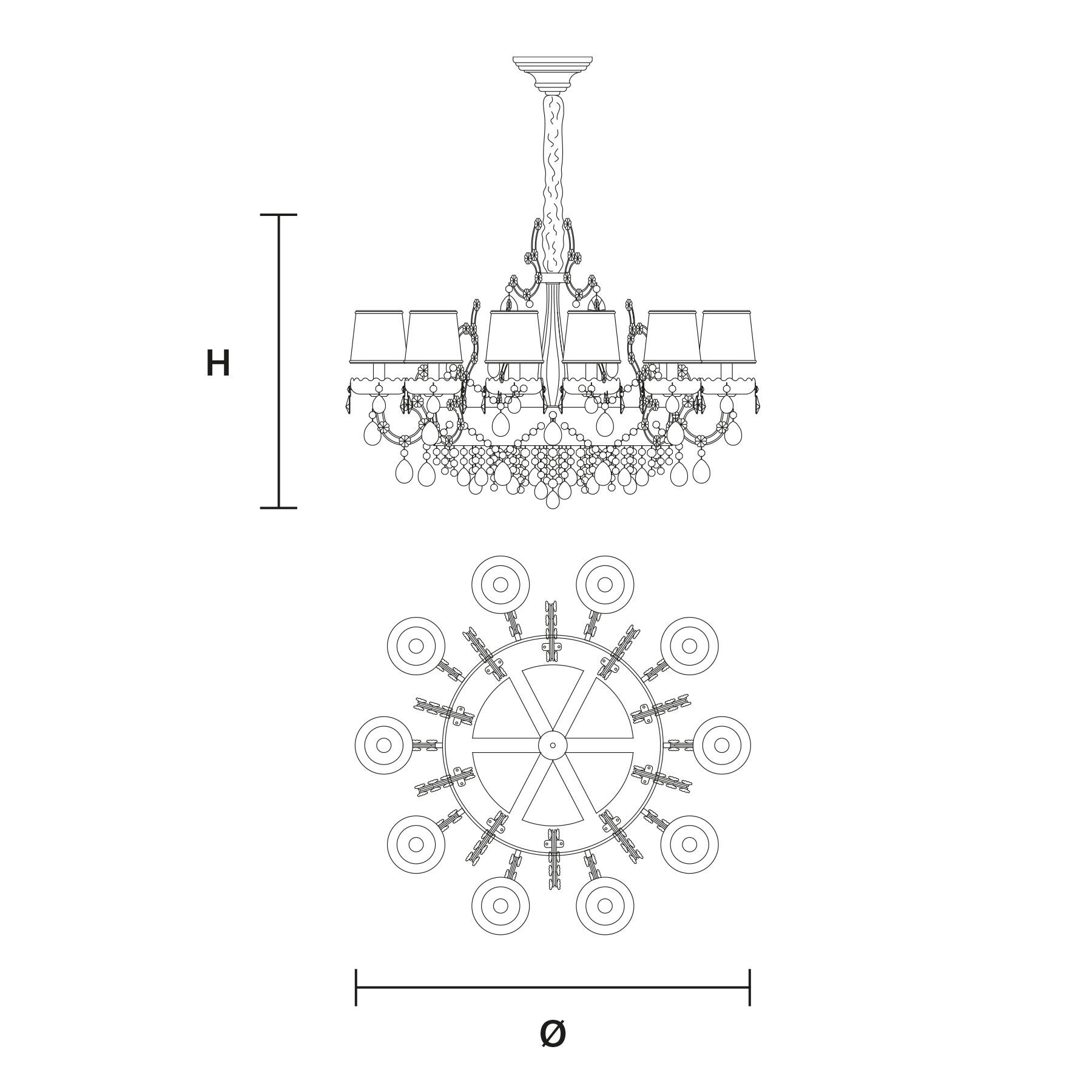 Подвесной светильник с кристаллами Masiero Eternal ARCH-00095853 - Вид №1