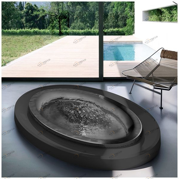 Бассейн Gruppo Treesse Fusion 231 SPA-V864H-C встроенный овальный черный Fusion SPA SPAV864HC