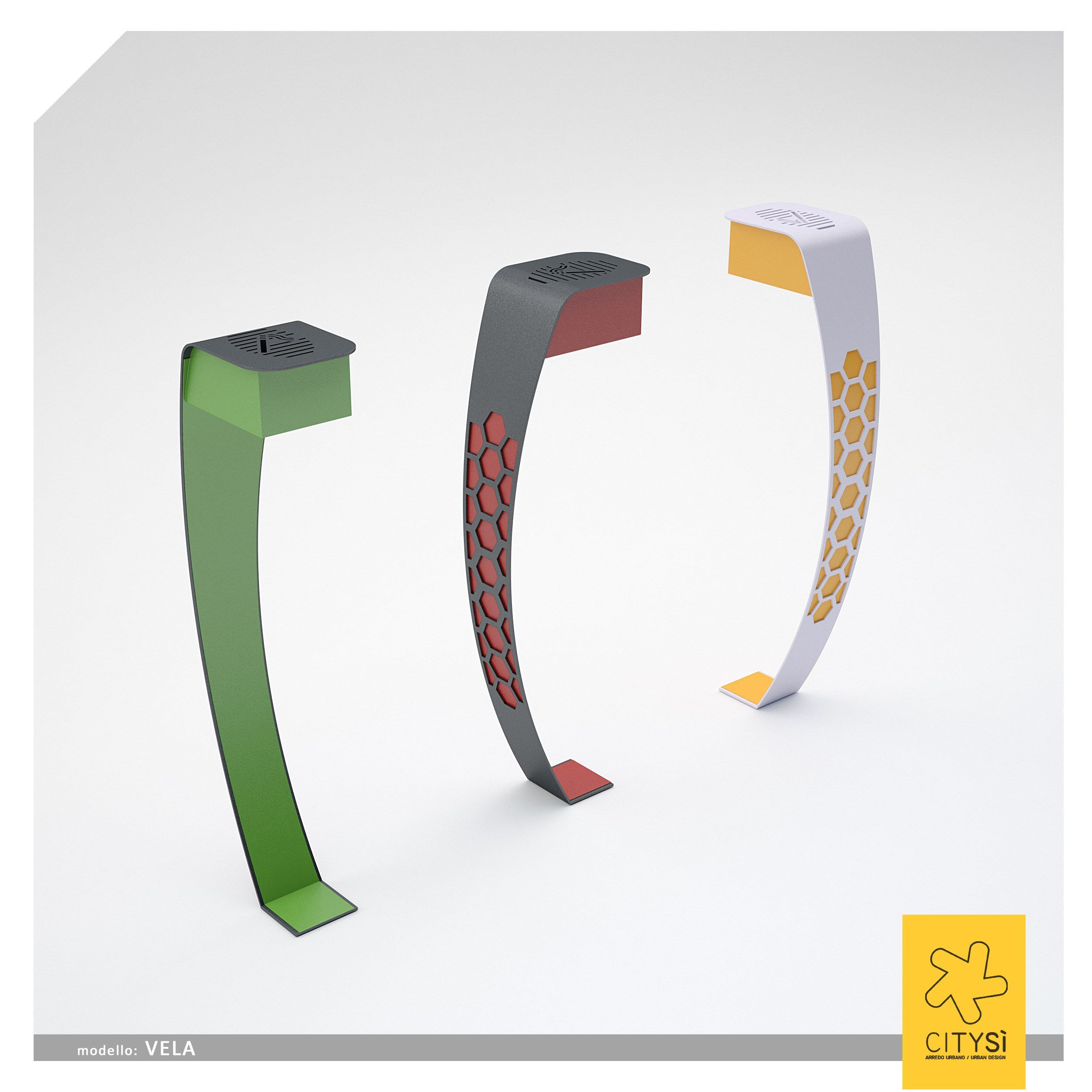 Стальная напольная пепельница для общественных мест CITYSì VELA ARCH-00023407 - Вид №2