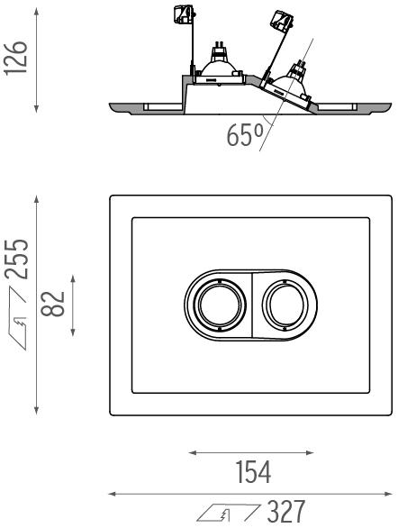 Flos Прямоугольный галогенный потолочный светильник Soft collection - in sun-id-1510235 - Вид №1