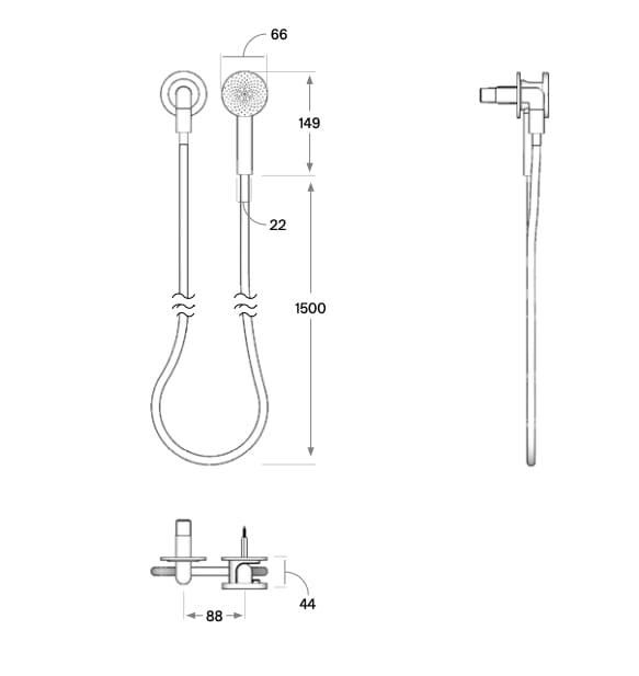 Набор термостатических ванн из нержавеющей стали с ручным душем COCOON John Pawson ARCH-00047302 - Вид №7