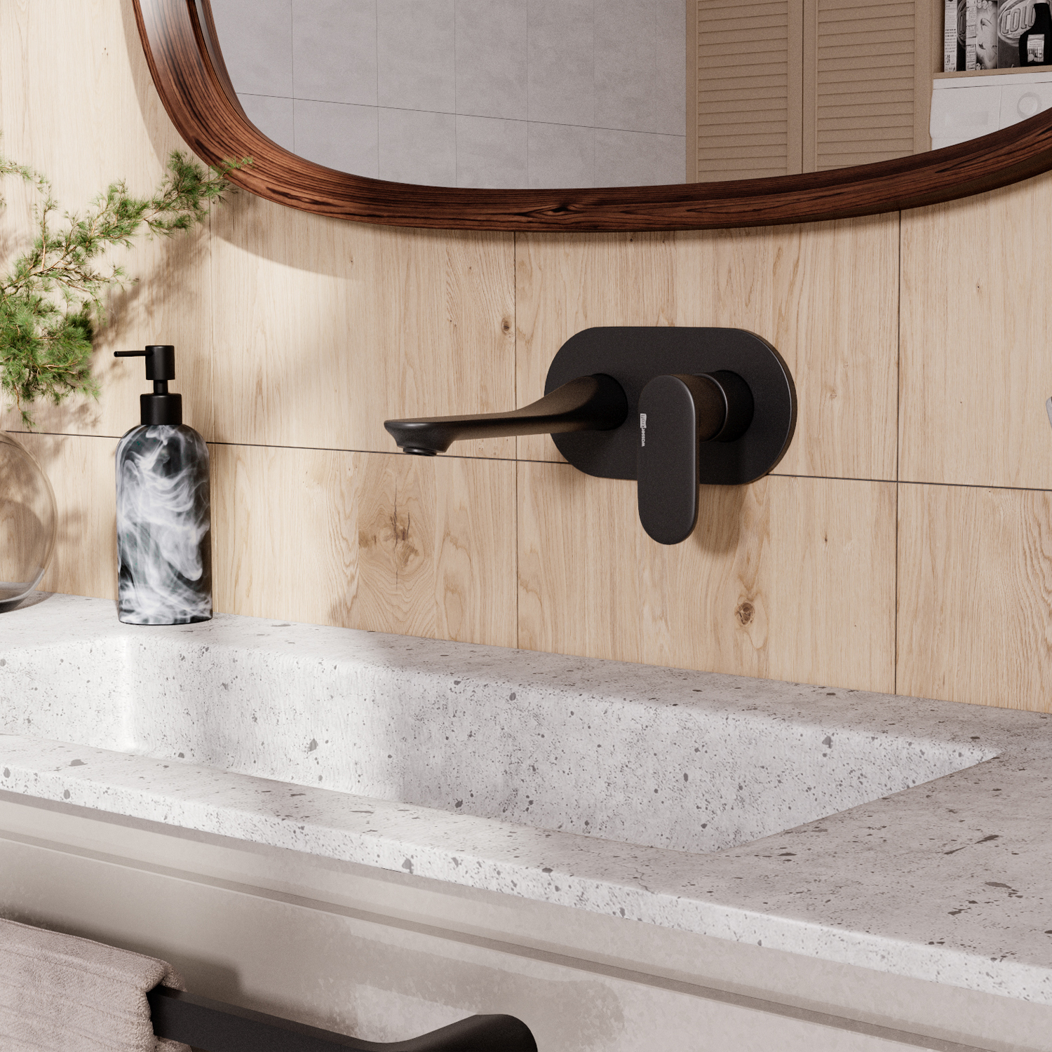 7430 Elbe Встраиваемый смеситель для раковины WasserKRAFT Elbe 7400 