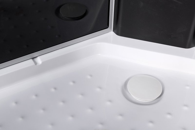 BМ4510 N (без крыши) BLACK Душшевая кабина DETO Серия ВМ L 809 с гм. и эл. BLACK - Вид №5