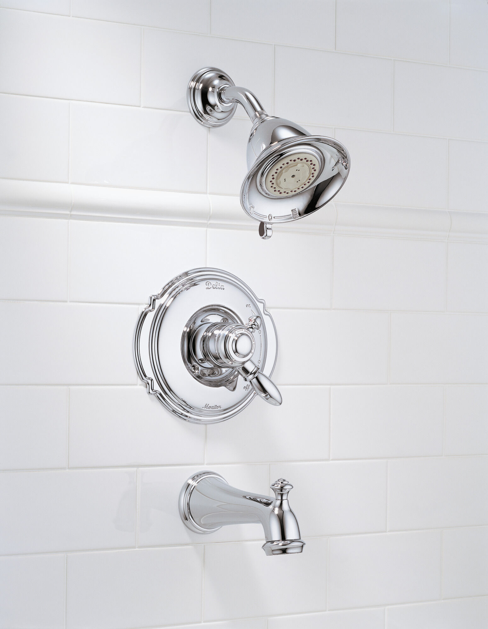 T17455-NP Для ванны и душа Monitor® 17 Series Delta Faucet Victorian Жемчужный никель и латунь - Вид №5