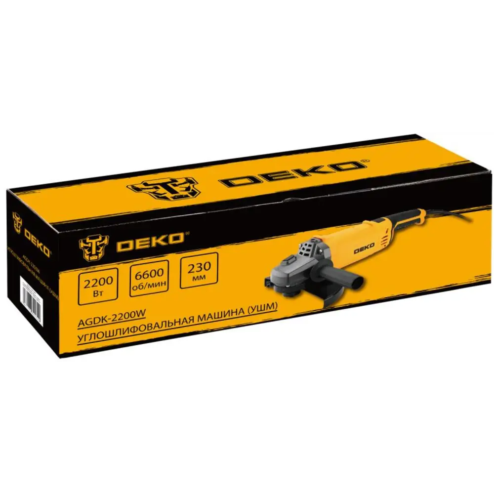 Углошлифовальная машина DEKO AGDK-2200W профессиональная, 230 мм 89403026 STLM-1485944 - Вид №5