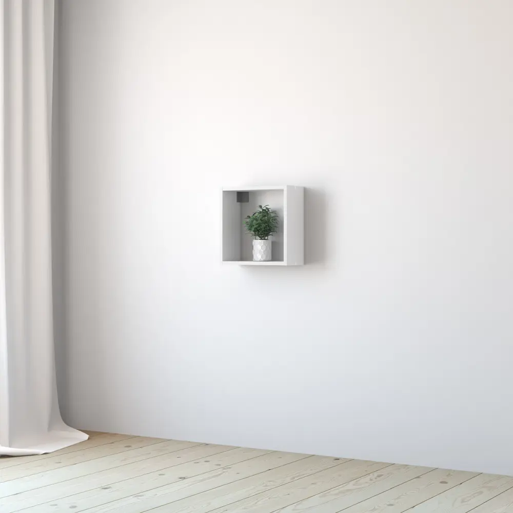 Стеллаж SPACEO KUB 1/2К, 36х36х15,9 см, цвет белый STLM-2009190 - Вид №3