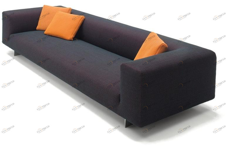 Paola Lenti 3-х местный тканевый диван со съемным чехлом Atollo sun-id-1373512