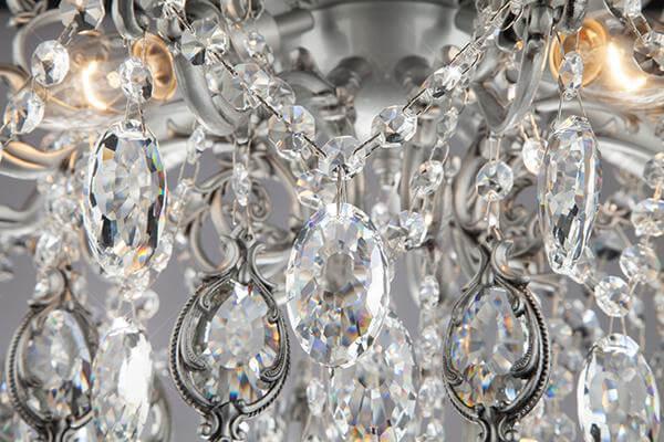 Люстра потолочная серебристая Bogates 276/5 Strotskis 276/5 BOGATES ДИЗАЙНЕРСКИЕ, СВЕЧИ 00-3888591 Прозрачный;серебро  - Вид №3