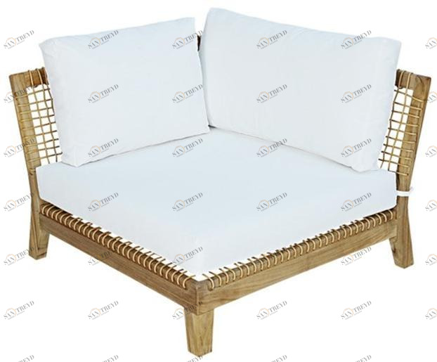 cbdesign Угловой модуль для модульного дивана из тика и веревки Vienna Tj 388