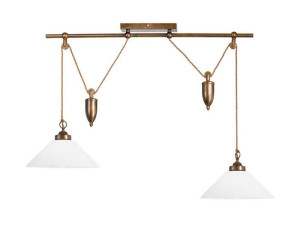 Светодиодный потолочный светильник из латуни и стекла