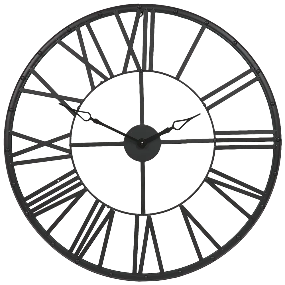 Часы настенные Atmosphera Винтаж круглые металл цвет чёрный ø70 см Scandi STLM-2076395 - Вид №1