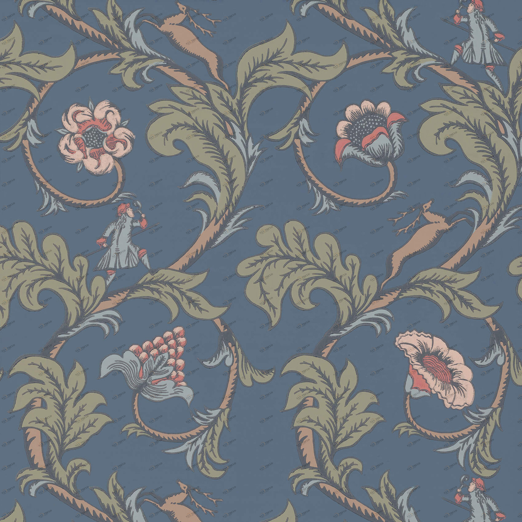 Traditional bathrooms Motivtapete Stag Trail Stag Trail - Little Greene 