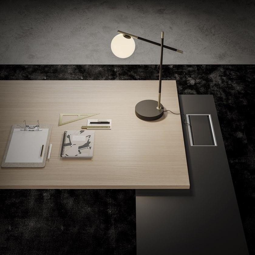 PROF Прямоугольный стол из fenix-ntm® с системой организации кабелей Entry sun-id-1424410 - Вид №2