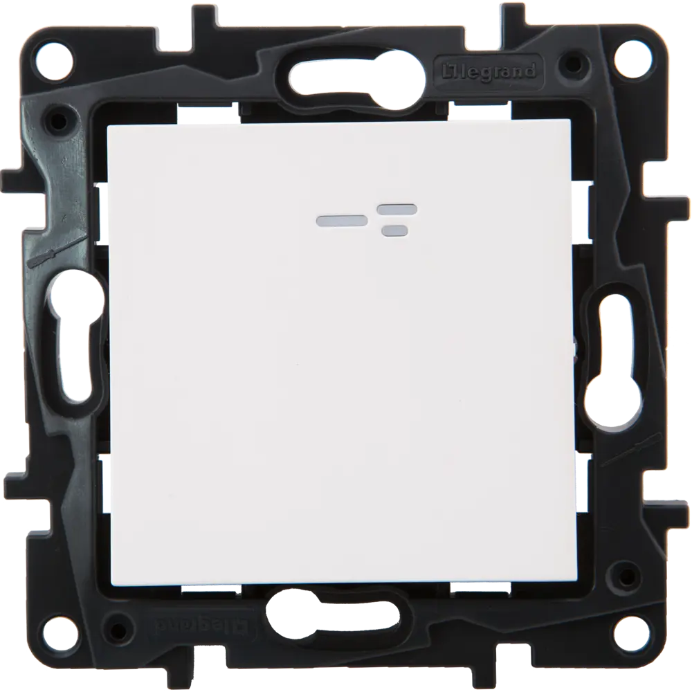 Выключатель проходной встраиваемый Legrand Structura 1 клавиша с подсветкой цвет белый STLM-2211946