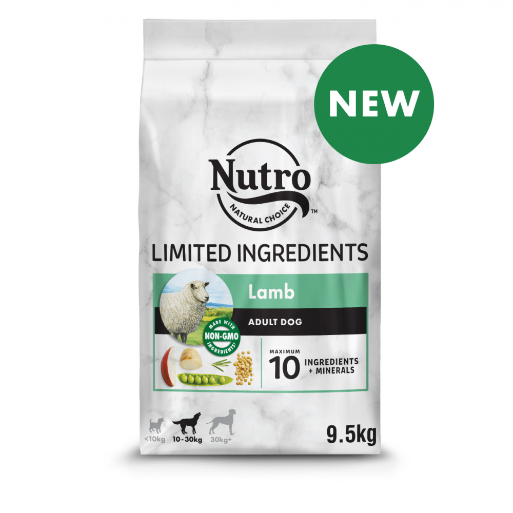 ПР0059455 Корм для собак с чувствительным пищеварением с ягненком и экстрактом розмарина сух. 9,5кг NUTRO  - Вид №1