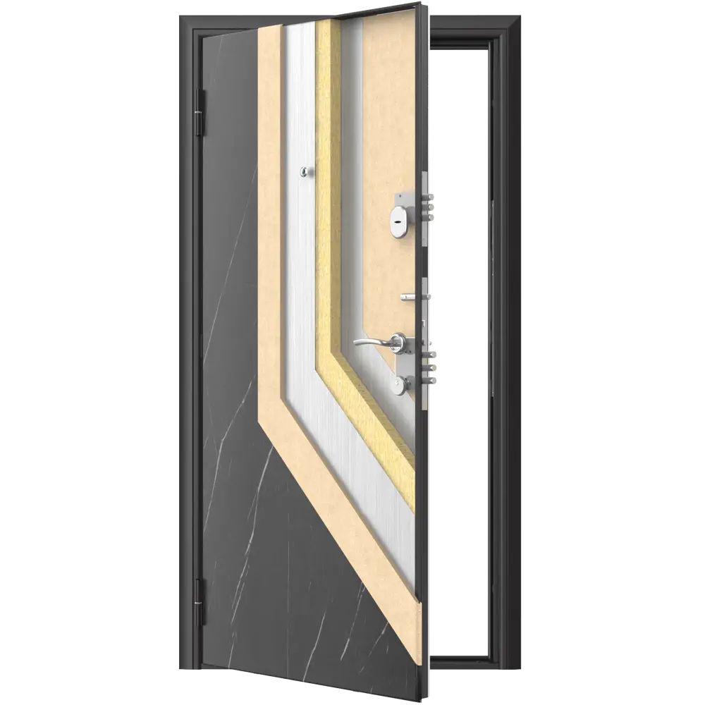 Дверь входная металлическая Премиум New 98x205 см левая силк милк DOORHAN STLM-2028516 - Вид №5