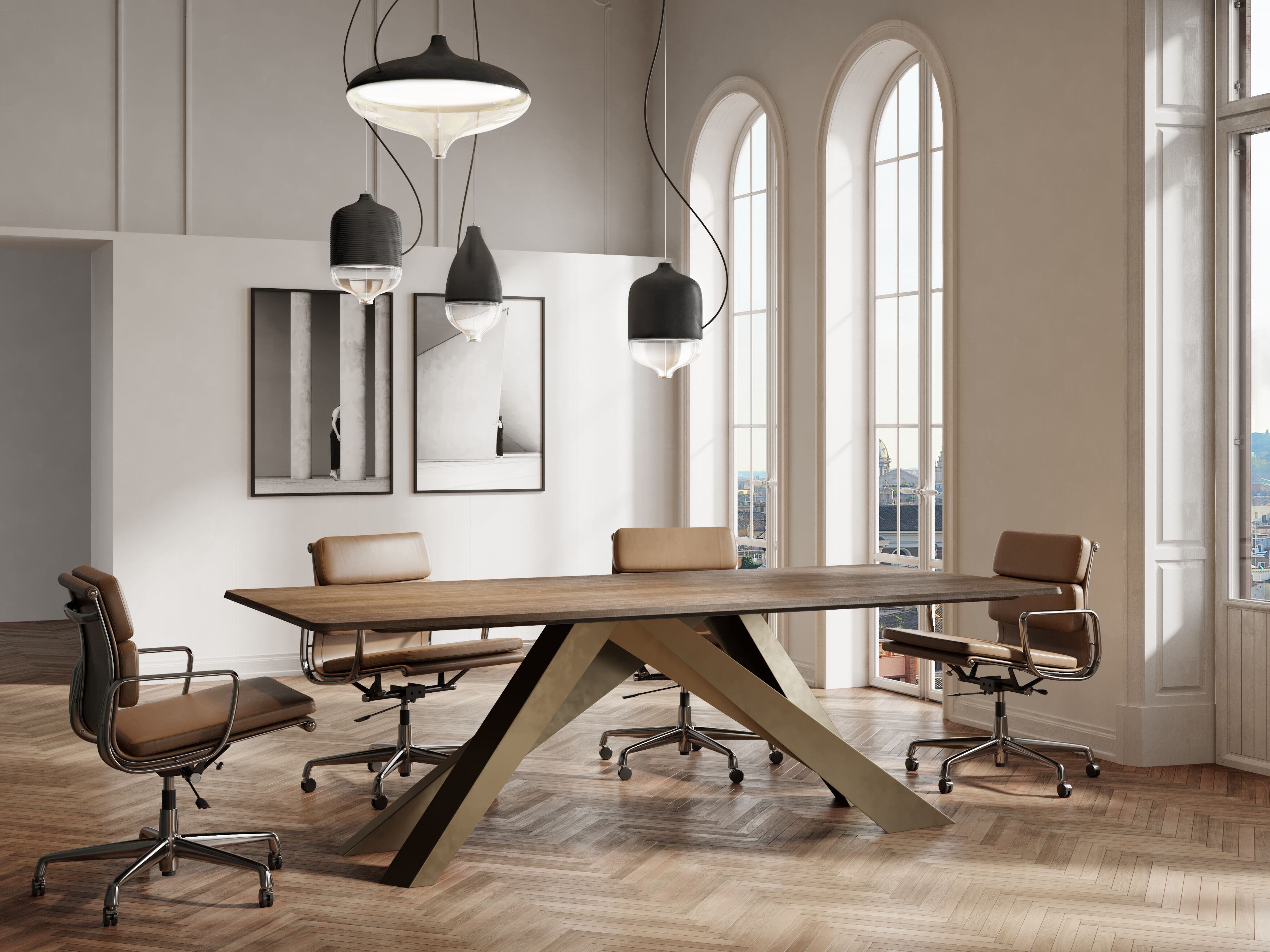 Керамический и стеклянный светодиодный подвесной светильник Hind Rabii T-Cotta ARCH-00045990 - Вид №2