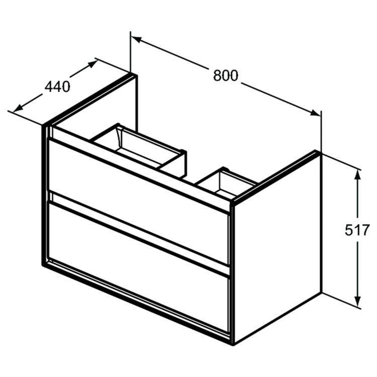 E0819KN Тумба для раковины 80 см Ideal Standard CONNECT AIR - Вид №5