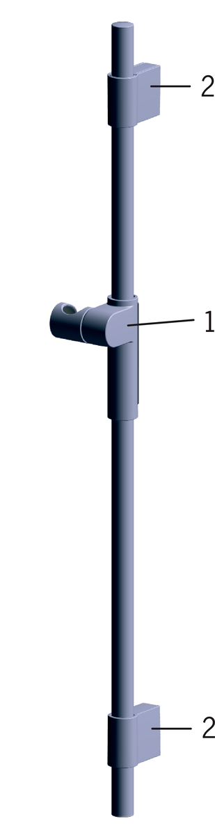 Oras 253409 Душевая штанга 253409 Hydractiva Хром  - Вид №2