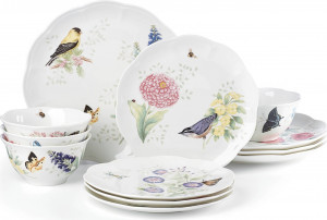 10623782 Lenox Сервиз столовый Lenox "Бабочки на лугу.Птицы" на 4 персоны 12 предметов Фарфор