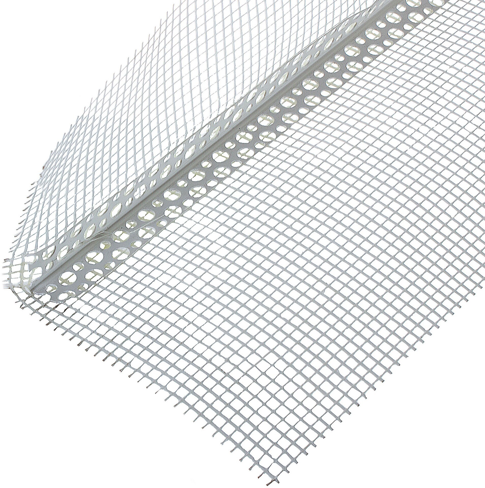 15091401 Угол перфорированный ПВХ с сеткой 100х150x3000 мм STLM-0005396 ALBES