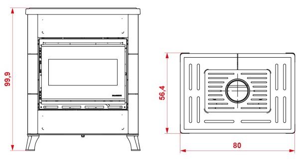 PALAZZETTI Дровяная печь из керамики класса а sun-id-1483975 - Вид №4
