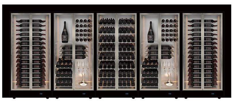 EXPO Алюминиевый винный шкаф со стеклянными дверцами Mod 10 Md-m12 / md-c12 - Вид №5