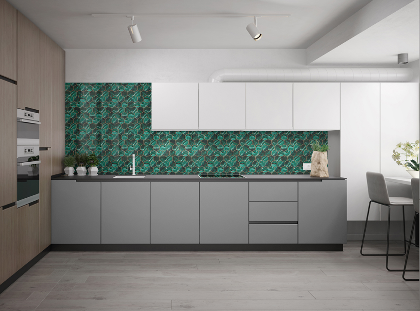 Стеновые панели - Гексагон грин LIGRON LIST118 2256 - Вид №5