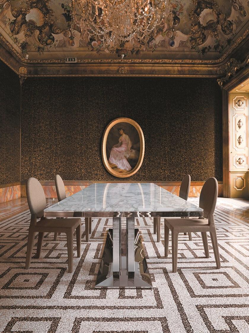 Longhi Прямоугольный обеденный стол из мрамора Loveluxe T 110 - Вид №1