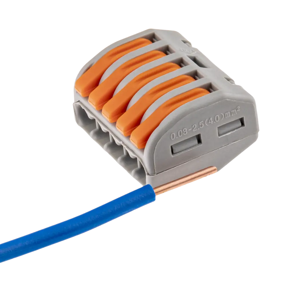 84746779 Клеммы соединительные монтажные с рычажком Duwi СМК 222-415 5-проводные 4мм² серые 20шт 26747 8 STLM-1106498  - Вид №9