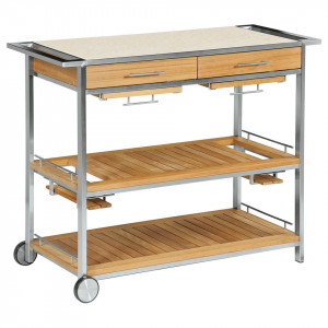 Code: 2MEST.803 Сервировочный столик с ртутью Teak  Mercury Dining 