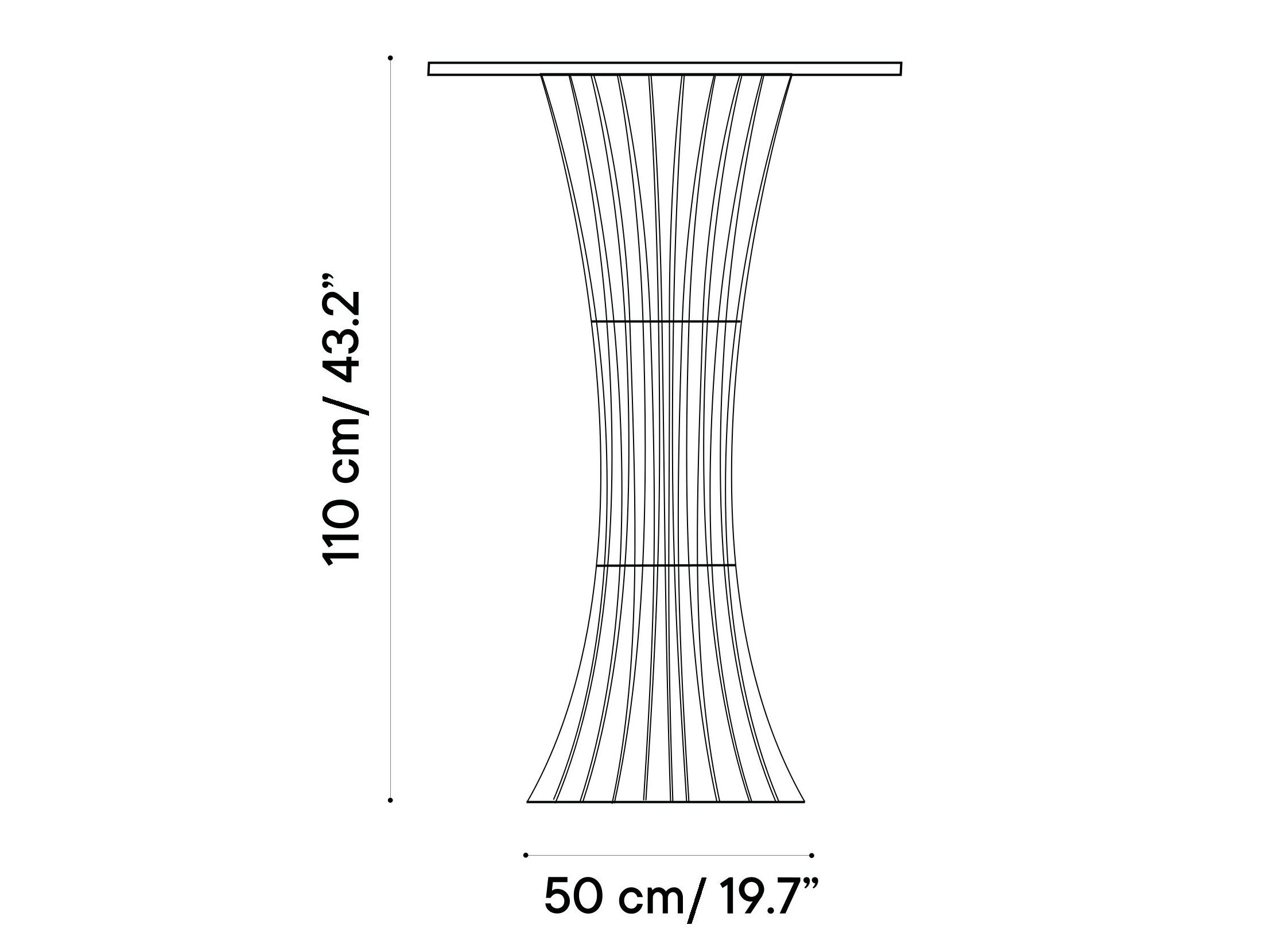 Стальной высокий круглый садовый стол iSimar Болония ARCH-00032959 - Вид №6