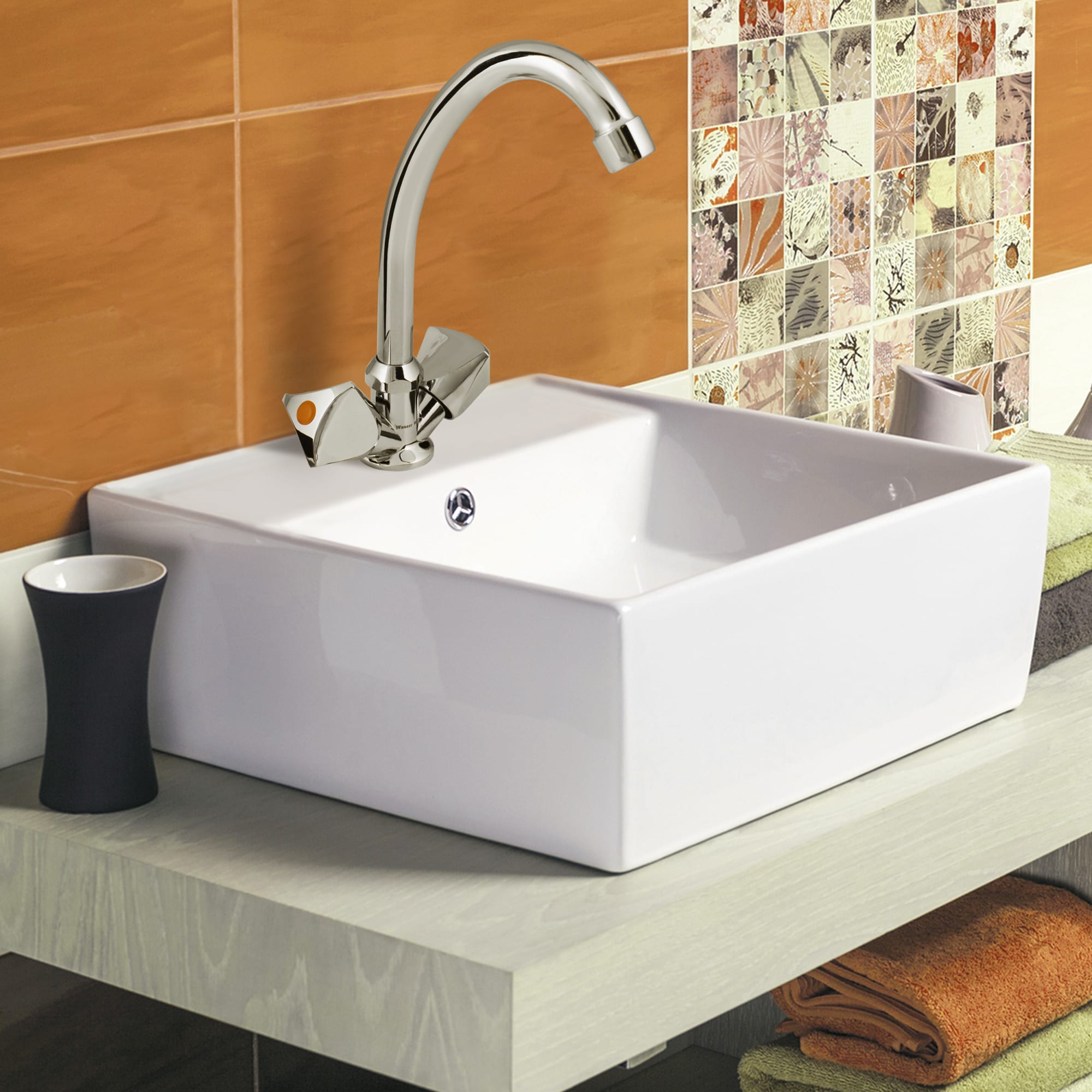 85942793 Смеситель для раковины Standart двухвентильный цвет хром 23504-W Santreyd  - Вид №4