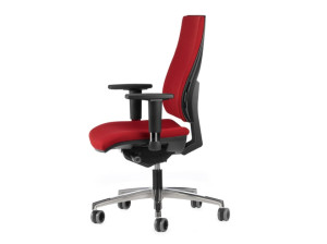 Офисное кресло из ткани с колесами и подлокотниками с 5 спицами