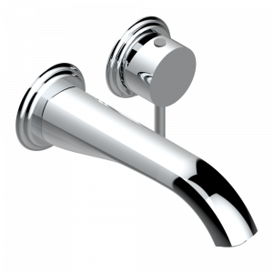 U6C-6541B Trim only for Built-in basin mixer with spout (two x 1/2'' inlets and one 1/2'' outlet), without waste Thg-paris Pétale de Cristal, красный хрусталь Хром